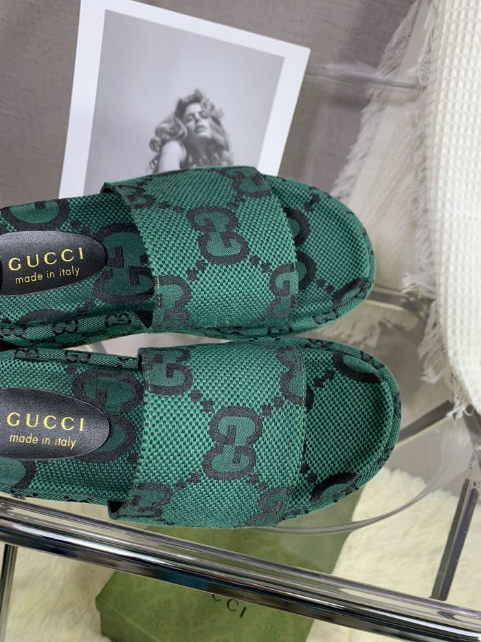 Gucci Womens Shoes Platform Slide Slippers Sandal Summer Design Luxury Brand Women's platform slide sandal with Original Box 623212 UKO00 2580