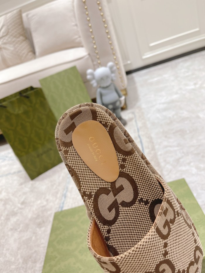 Gucci Womens Shoes Platform Slide Slippers Sandal Summer Design Luxury Brand Women's platform slide sandal with Original Box 623212 UKO00 2580