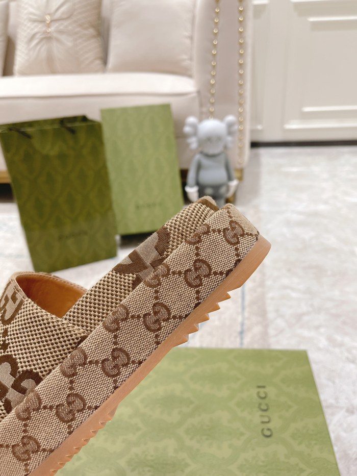 Gucci Womens Shoes Platform Slide Slippers Sandal Summer Design Luxury Brand Women's platform slide sandal with Original Box 623212 UKO00 2580