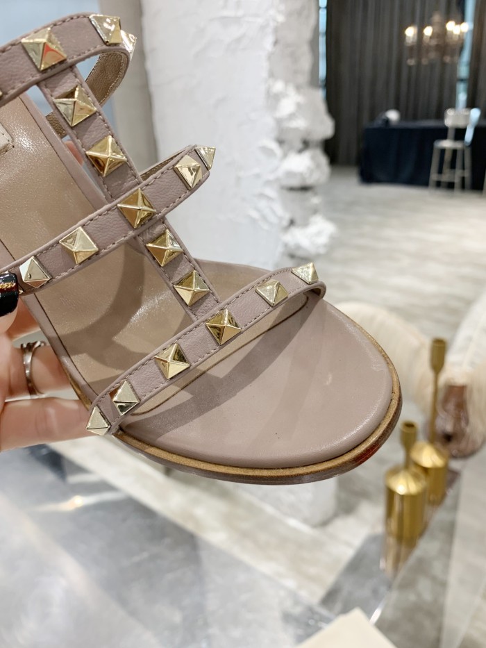Valentino Women Shoes Mule Flip Flop Sandals ROMAN STUD SLIDE SANDAL IN QUILTED NAPPA with Original Box Luxury Brand