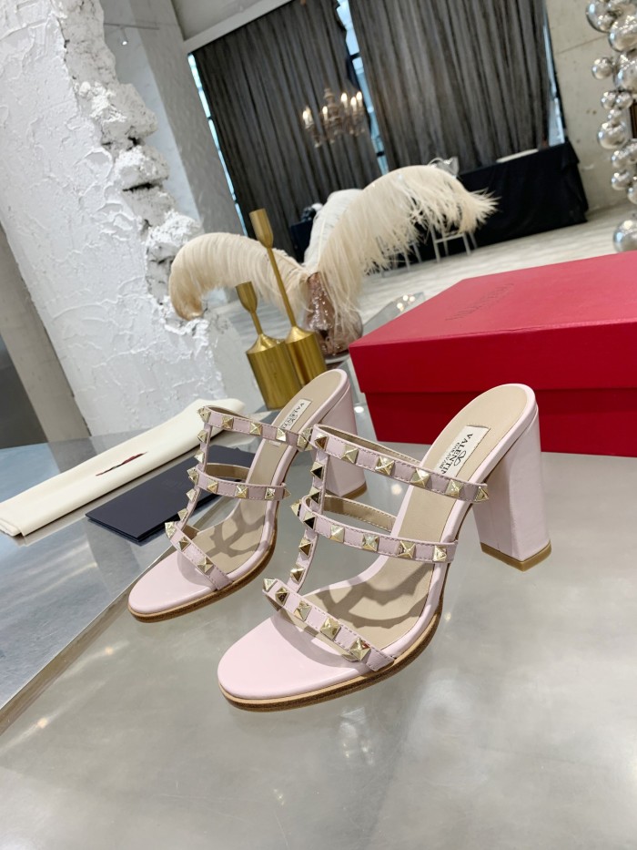 Valentino Women Shoes Mule Flip Flop Sandals ROMAN STUD SLIDE SANDAL IN QUILTED NAPPA with Original Box Luxury Brand