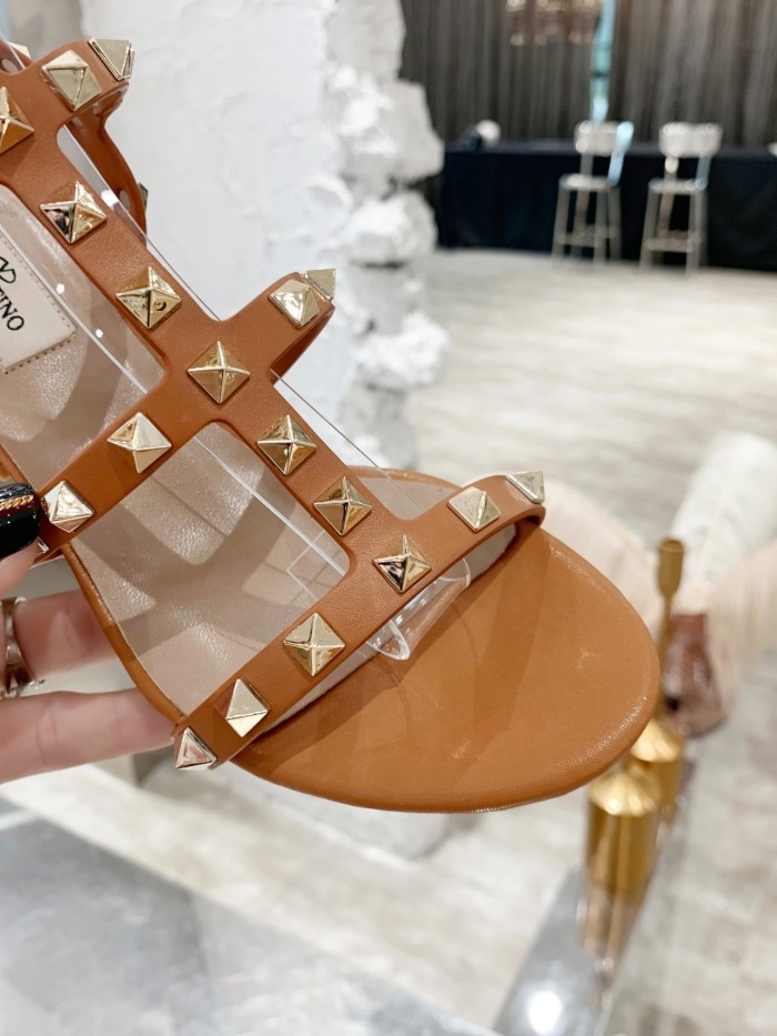 Valentino Women Shoes Mule Flip Flop Sandals ROMAN STUD SLIDE SANDAL IN QUILTED NAPPA with Original Box Luxury Brand