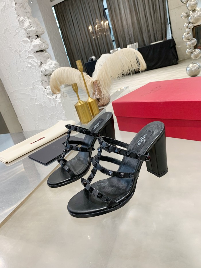Valentino Women Shoes Mule Flip Flop Sandals ROMAN STUD SLIDE SANDAL IN QUILTED NAPPA with Original Box Luxury Brand
