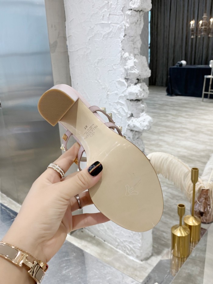 Valentino Women Shoes Mule Flip Flop Sandals ROMAN STUD SLIDE SANDAL IN QUILTED NAPPA with Original Box Luxury Brand