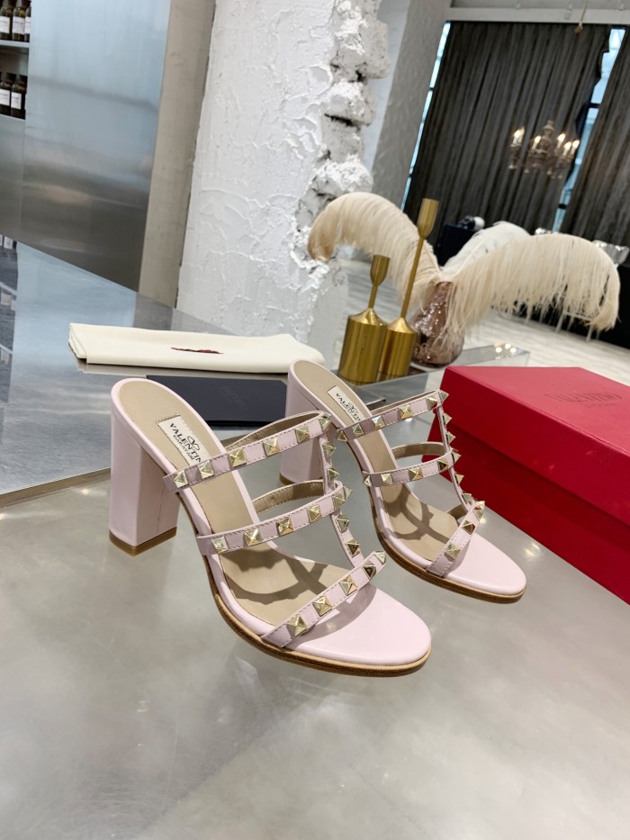 Valentino Women Shoes Mule Flip Flop Sandals ROMAN STUD SLIDE SANDAL IN QUILTED NAPPA with Original Box Luxury Brand