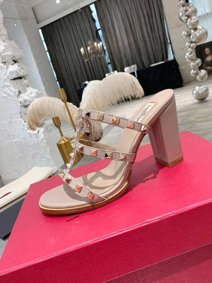 Valentino Women Shoes Mule Flip Flop Sandals ROMAN STUD SLIDE SANDAL IN QUILTED NAPPA with Original Box Luxury Brand