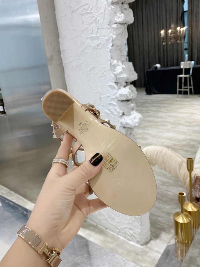 Valentino Women Shoes Mule Flip Flop Sandals ROMAN STUD SLIDE SANDAL IN QUILTED NAPPA with Original Box Luxury Brand