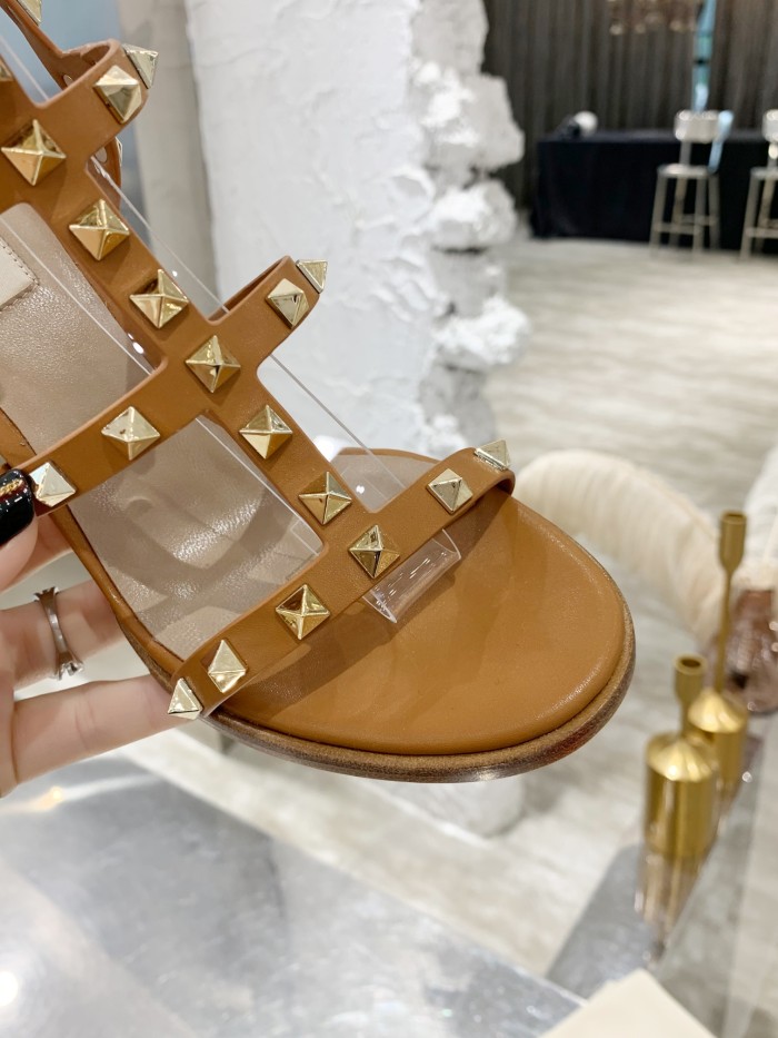 Valentino Women Shoes Mule Flip Flop Sandals ROMAN STUD SLIDE SANDAL IN QUILTED NAPPA with Original Box Luxury Brand