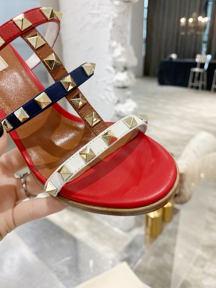 Valentino Women Shoes Mule Flip Flop Sandals ROMAN STUD SLIDE SANDAL IN QUILTED NAPPA with Original Box Luxury Brand