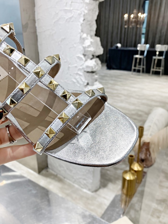 Valentino Women Shoes Mule Flip Flop Sandals ROMAN STUD SLIDE SANDAL IN QUILTED NAPPA with Original Box Luxury Brand
