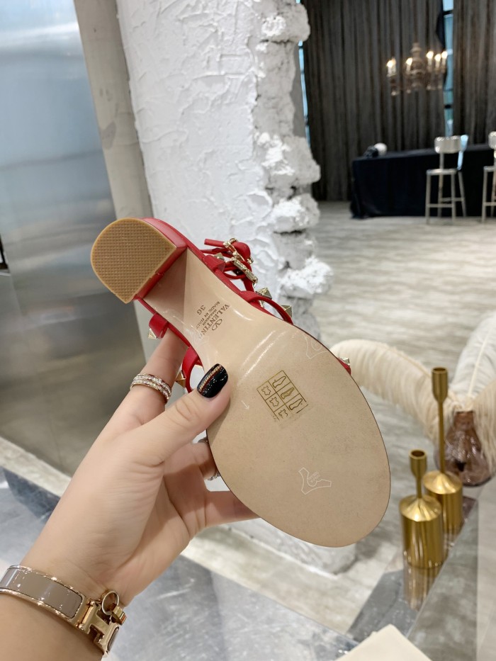 Valentino Women Shoes Mule Flip Flop Sandals ROMAN STUD SLIDE SANDAL IN QUILTED NAPPA with Original Box Luxury Brand