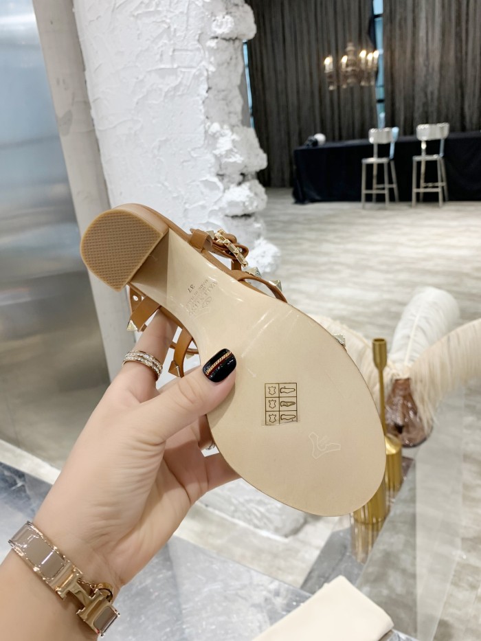 Valentino Women Shoes Mule Flip Flop Sandals ROMAN STUD SLIDE SANDAL IN QUILTED NAPPA with Original Box Luxury Brand
