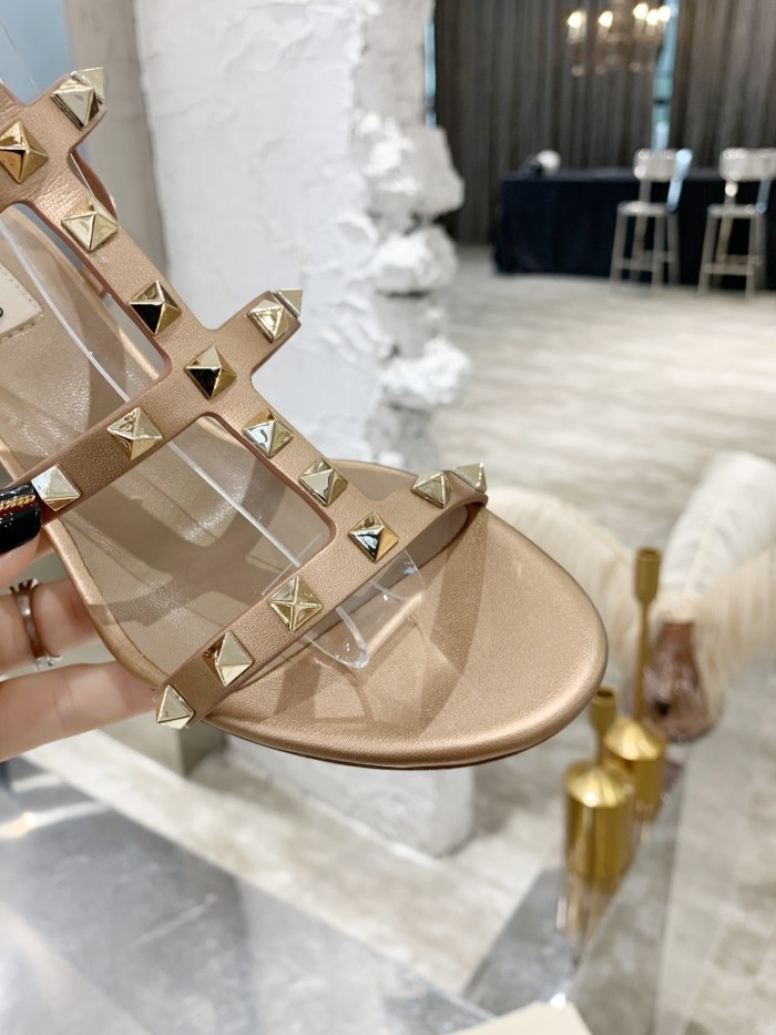 Valentino Women Shoes Mule Flip Flop Sandals ROMAN STUD SLIDE SANDAL IN QUILTED NAPPA with Original Box Luxury Brand