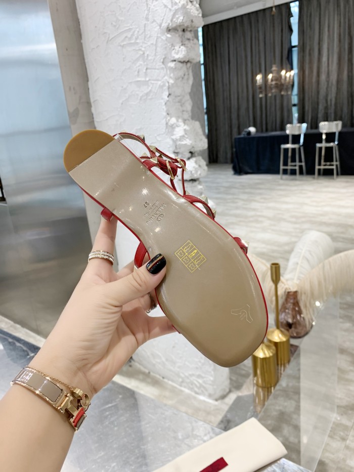 Valentino Women Shoes Mule Flip Flop Sandals ROMAN STUD SLIDE SANDAL IN QUILTED NAPPA with Original Box Luxury Brand