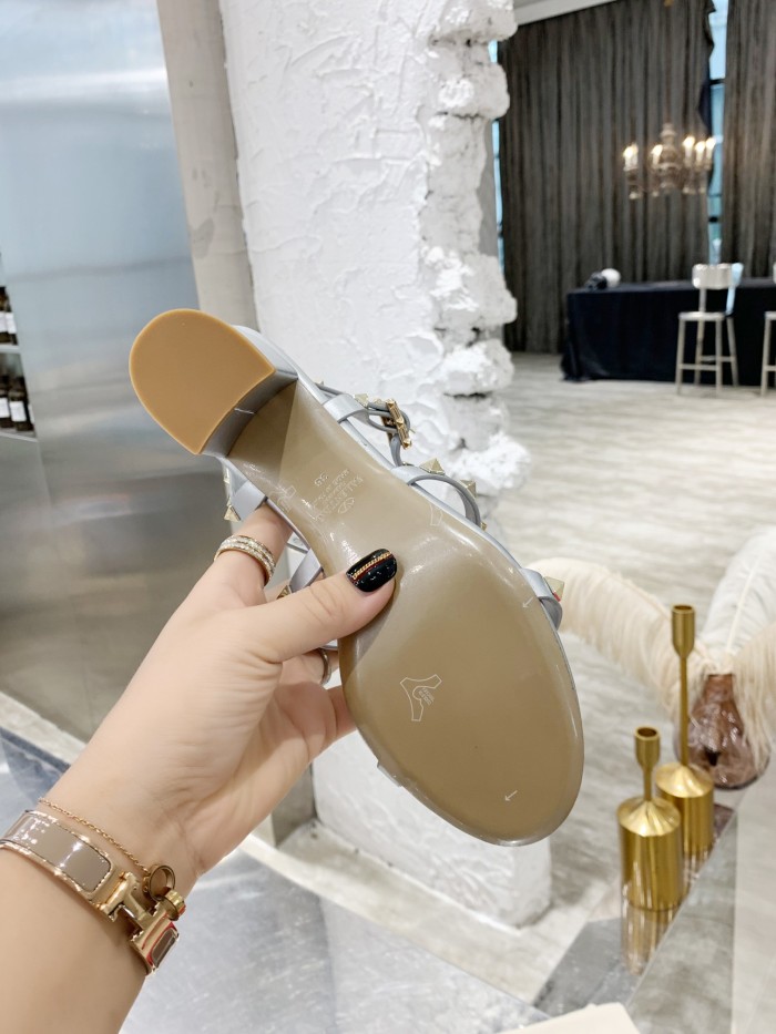 Valentino Women Shoes Mule Flip Flop Sandals ROMAN STUD SLIDE SANDAL IN QUILTED NAPPA with Original Box Luxury Brand