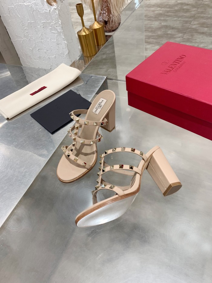 Valentino Women Shoes Mule Flip Flop Sandals ROMAN STUD SLIDE SANDAL IN QUILTED NAPPA with Original Box Luxury Brand