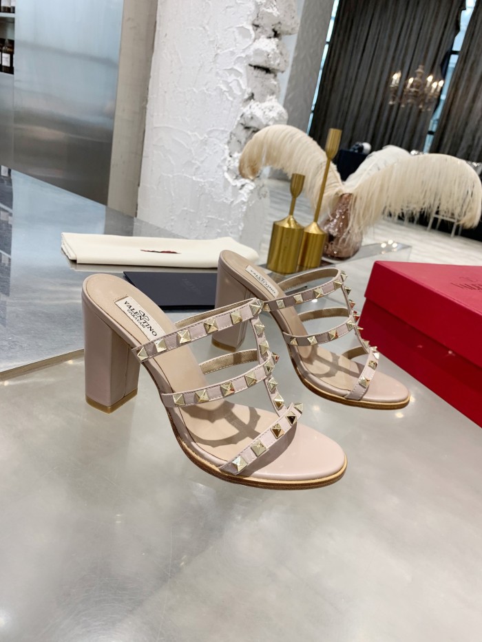 Valentino Women Shoes Mule Flip Flop Sandals ROMAN STUD SLIDE SANDAL IN QUILTED NAPPA with Original Box Luxury Brand