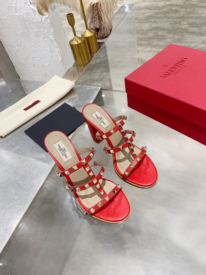 Valentino Women Shoes Mule Flip Flop Sandals ROMAN STUD SLIDE SANDAL IN QUILTED NAPPA with Original Box Luxury Brand