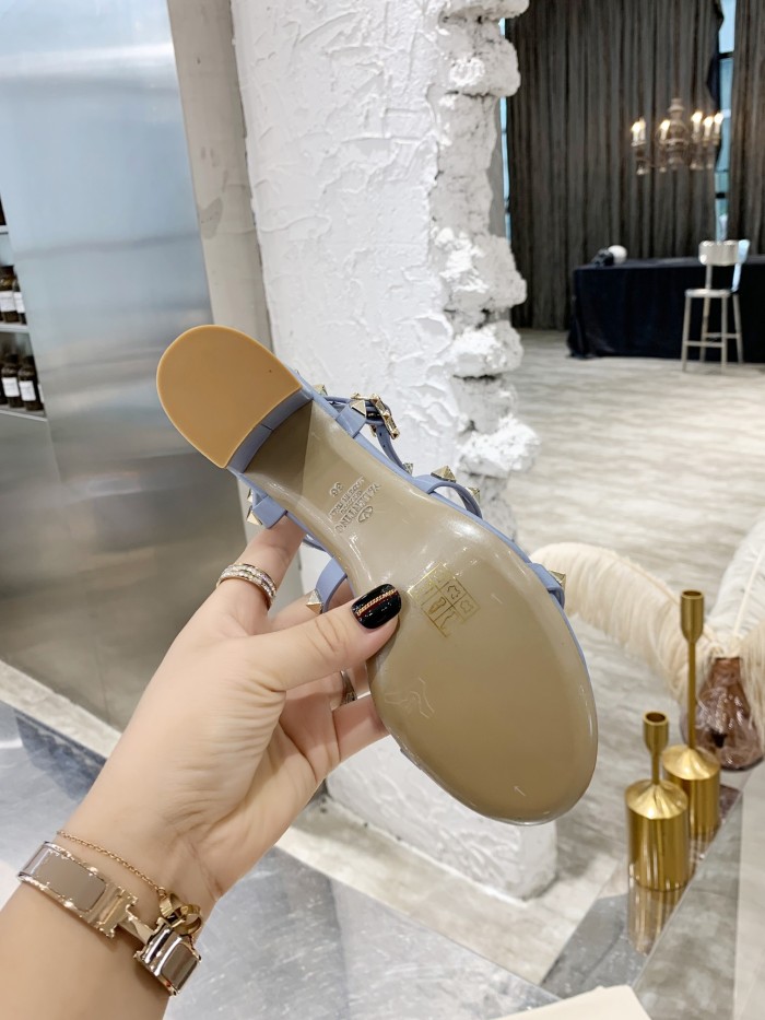 Valentino Women Shoes Mule Flip Flop Sandals ROMAN STUD SLIDE SANDAL IN QUILTED NAPPA with Original Box Luxury Brand