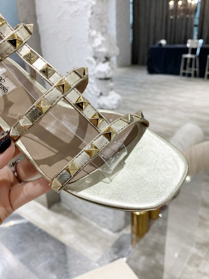 Valentino Women Shoes Mule Flip Flop Sandals ROMAN STUD SLIDE SANDAL IN QUILTED NAPPA with Original Box Luxury Brand