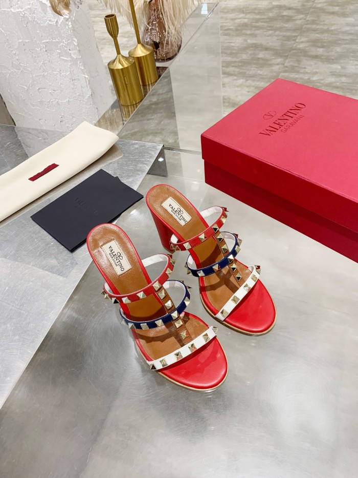 Valentino Women Shoes Mule Flip Flop Sandals ROMAN STUD SLIDE SANDAL IN QUILTED NAPPA with Original Box Luxury Brand