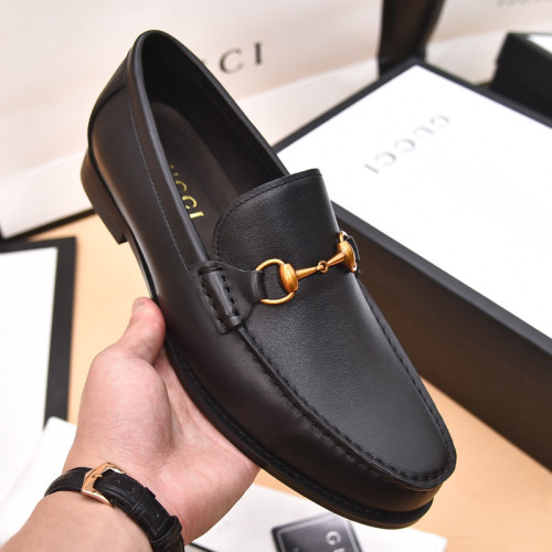 Gucci Mens Shoes Leather Design Luxury Brand Business Dress Shoes for Men with Original Box