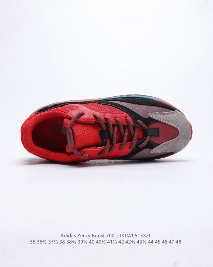 Kanye West x Adidas Yeezy 700 Runner V1 Wash Orange Runner Sneakers Men Womens Shoes with Original Box IKTW0513XZL