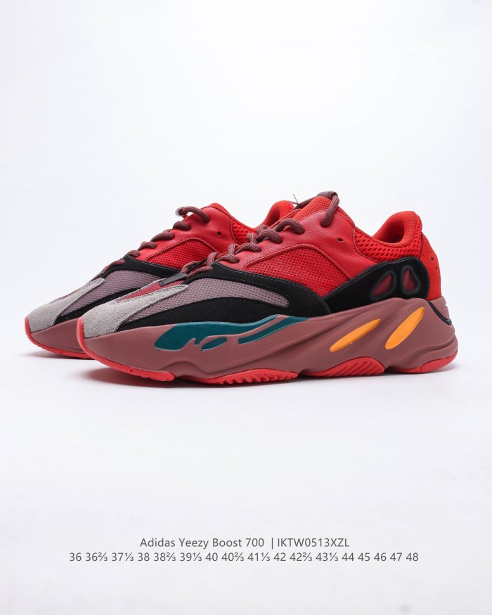 Kanye West x Adidas Yeezy 700 Runner V1 Wash Orange Runner Sneakers Men Womens Shoes with Original Box IKTW0513XZL
