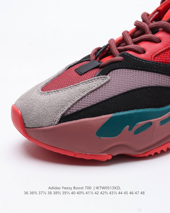 Kanye West x Adidas Yeezy 700 Runner V1 Wash Orange Runner Sneakers Men Womens Shoes with Original Box IKTW0513XZL