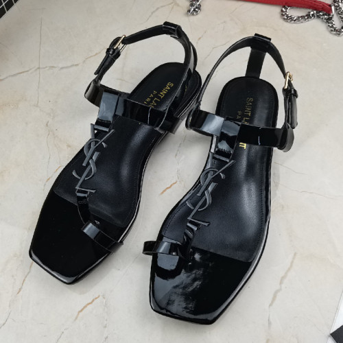 Yves Saint Laurent YSL Women Shoes Sandals Slippers Luxury Brand Genuine Leather Sole Womens Slippers with Original Box