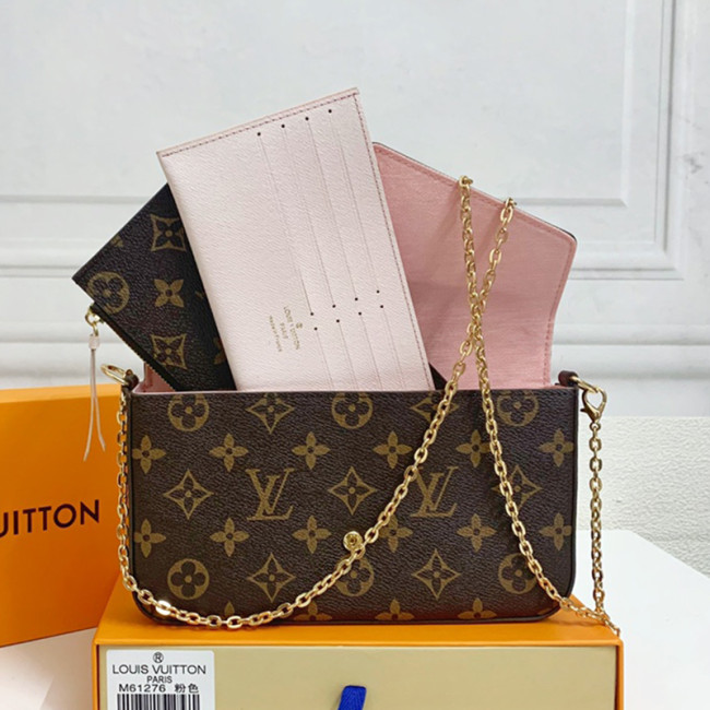Louis Vuitton Womens Bags Shoulder Messenger Bag Luxury Brand FÉLICIE POCHETTE leather with Original Box