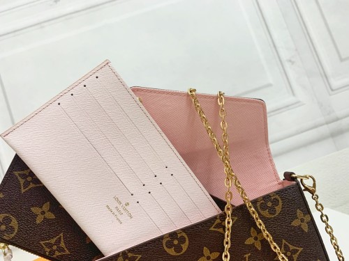 Louis Vuitton Womens Bags Shoulder Messenger Bag Luxury Brand FÉLICIE POCHETTE leather with Original Box