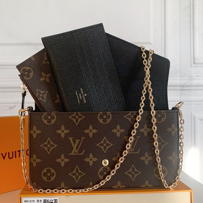 Louis Vuitton Womens Bags Shoulder Messenger Bag Luxury Brand FÉLICIE POCHETTE leather with Original Box