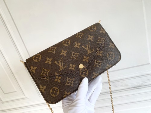 Louis Vuitton Womens Bags Shoulder Messenger Bag Luxury Brand FÉLICIE POCHETTE leather with Original Box
