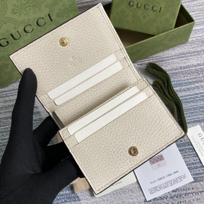 Gucci Womens Bags Wallets Leather Design Luxury Brand GG Marmont card case wallet with Original Box 658610 17WAG 5788
