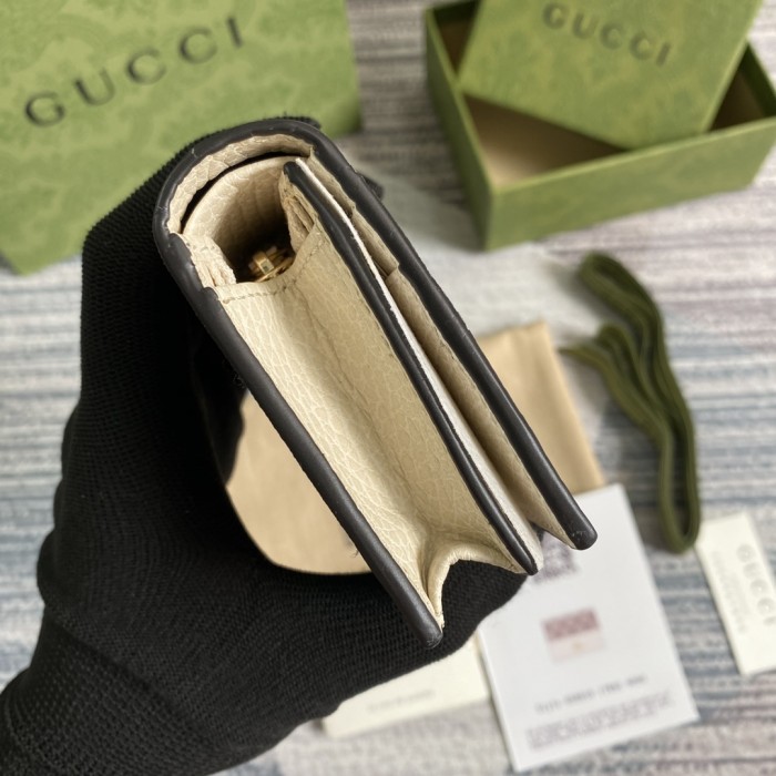 Gucci Womens Bags Wallets Leather Design Luxury Brand GG Marmont card case wallet with Original Box 658610 17WAG 5788