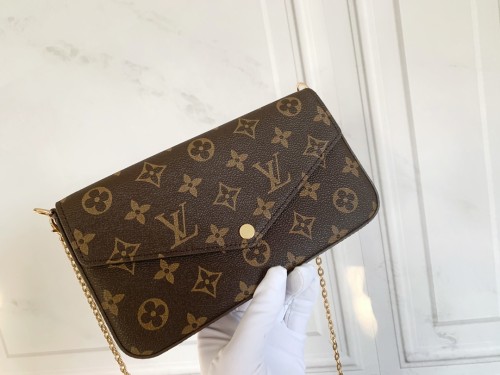 Louis Vuitton Womens Bags Shoulder Messenger Bag Luxury Brand FÉLICIE POCHETTE leather with Original Box