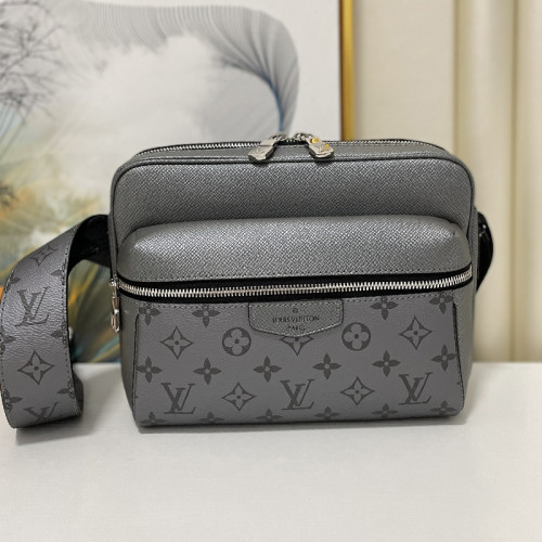 Louis Vuitton Mens Bag Luxury Brand Fashion Type Outdoor Messenger M30830 with Original Box Gunmetal Gray Monogram coated canvas and Taiga cowhide leather