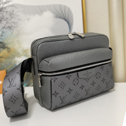 Louis Vuitton Mens Bag Luxury Brand Fashion Type Outdoor Messenger M30830 with Original Box Gunmetal Gray Monogram coated canvas and Taiga cowhide leather