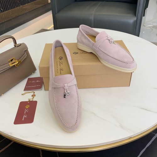 Loro Piana Womens Shoes Loafers Casual Design Luxury Brand Fashion Shoes for Women with Original Box