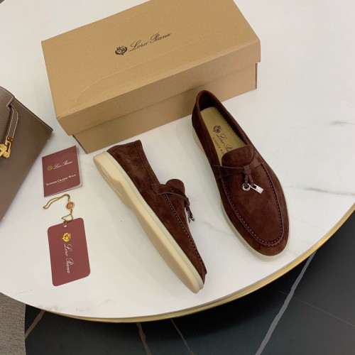 Loro Piana Womens Shoes Loafers Casual Design Luxury Brand Fashion Shoes for Women with Original Box