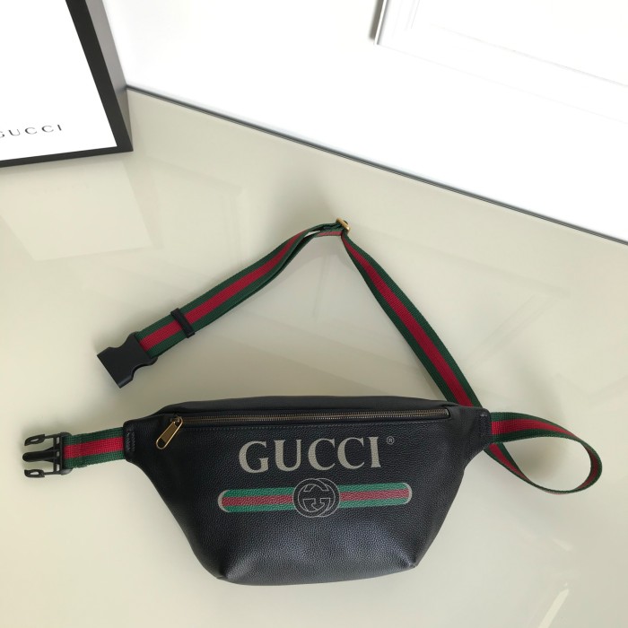 Gucci Mens Womens Bags Leather Design Luxury Brand GG Waist Belts Bags 493869 with Original Box