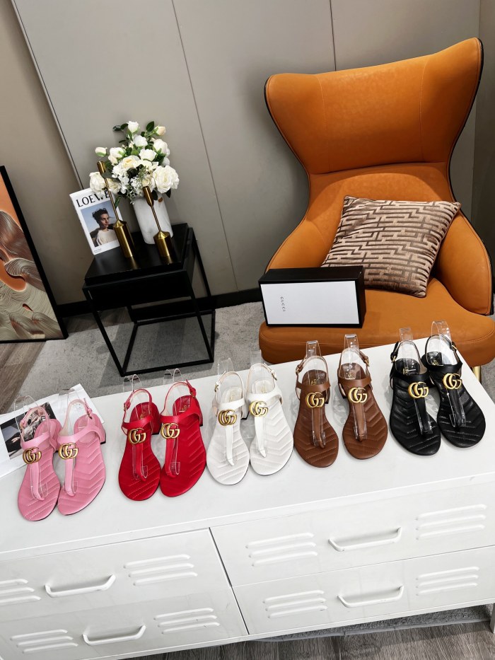 Gucci Womens Shoes Platform Slide Slippers Sandal Summer Design Luxury Brand 4cm Heel Women's GG platform slide sandal with Original Box 623212 UKO00 2580