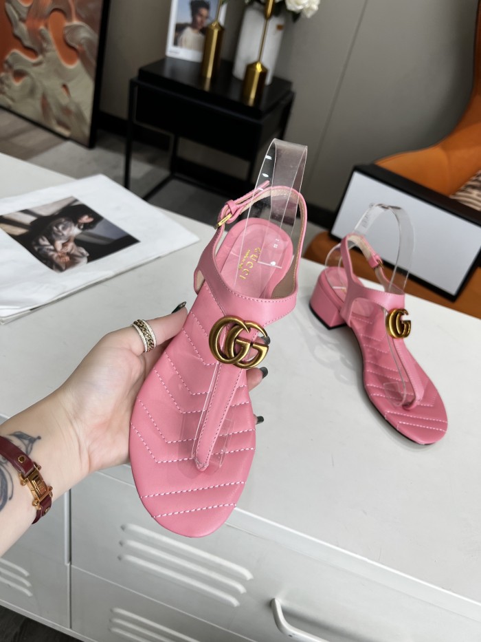 Gucci Womens Shoes Platform Slide Slippers Sandal Summer Design Luxury Brand 4cm Heel Women's GG platform slide sandal with Original Box 623212 UKO00 2580