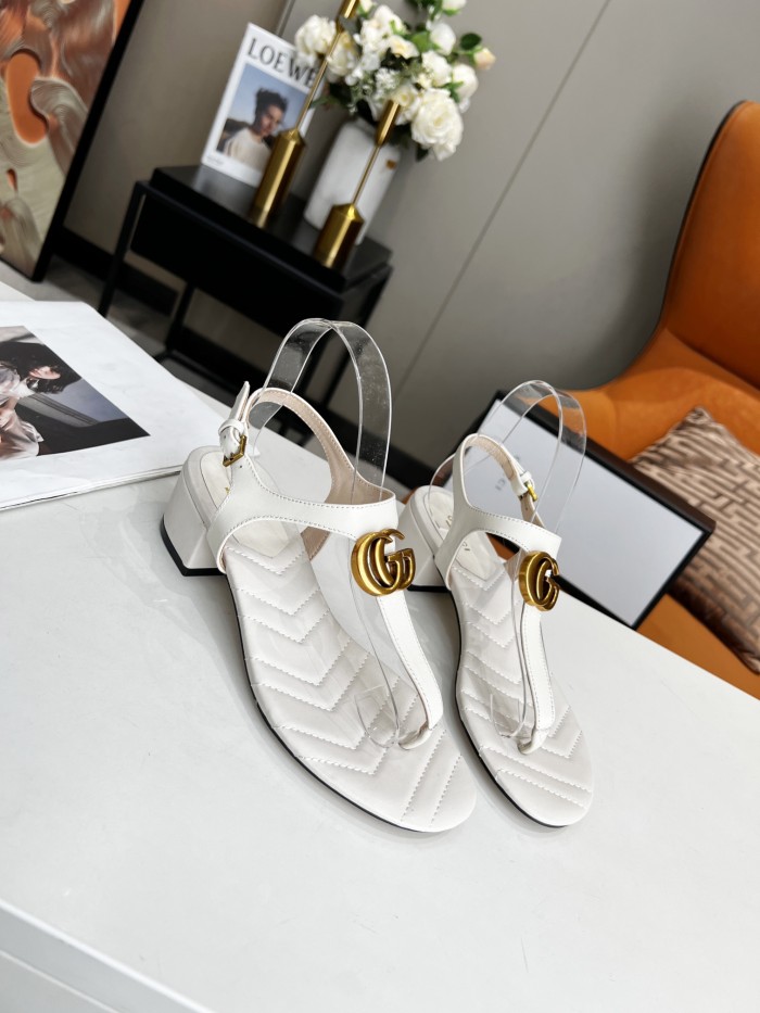 Gucci Womens Shoes Platform Slide Slippers Sandal Summer Design Luxury Brand 4cm Heel Women's GG platform slide sandal with Original Box 623212 UKO00 2580