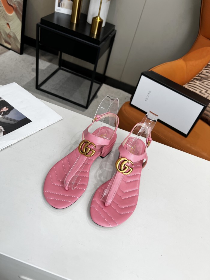Gucci Womens Shoes Platform Slide Slippers Sandal Summer Design Luxury Brand 4cm Heel Women's GG platform slide sandal with Original Box 623212 UKO00 2580