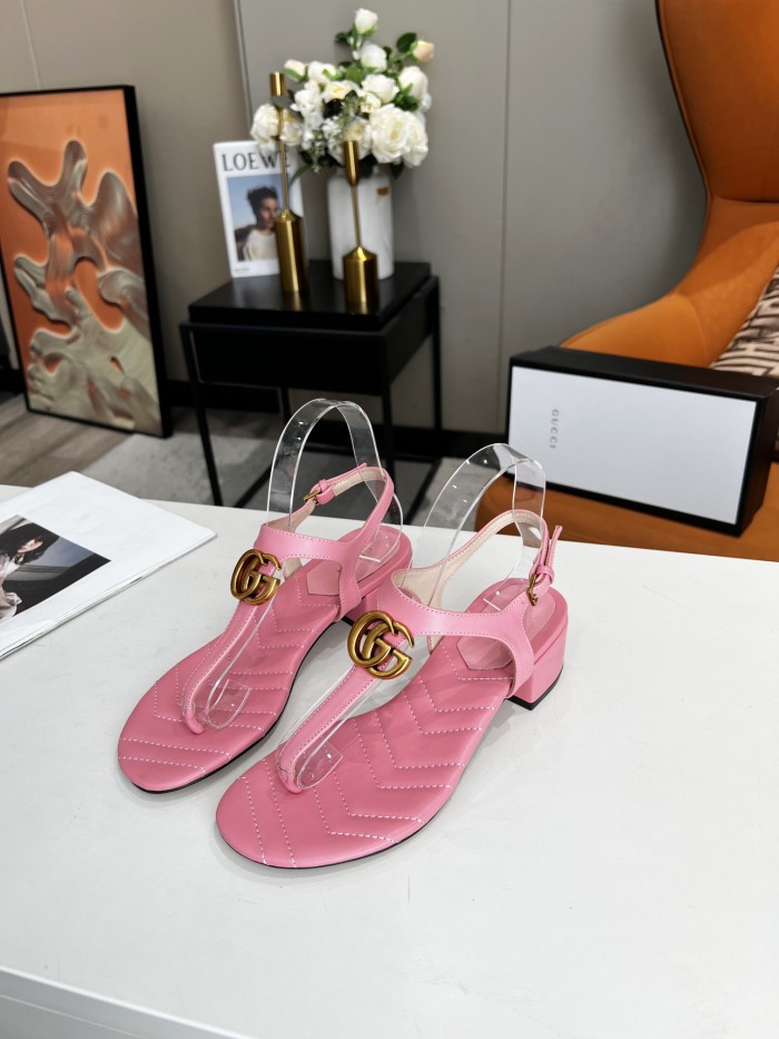 Gucci Womens Shoes Platform Slide Slippers Sandal Summer Design Luxury Brand 4cm Heel Women's GG platform slide sandal with Original Box 623212 UKO00 2580