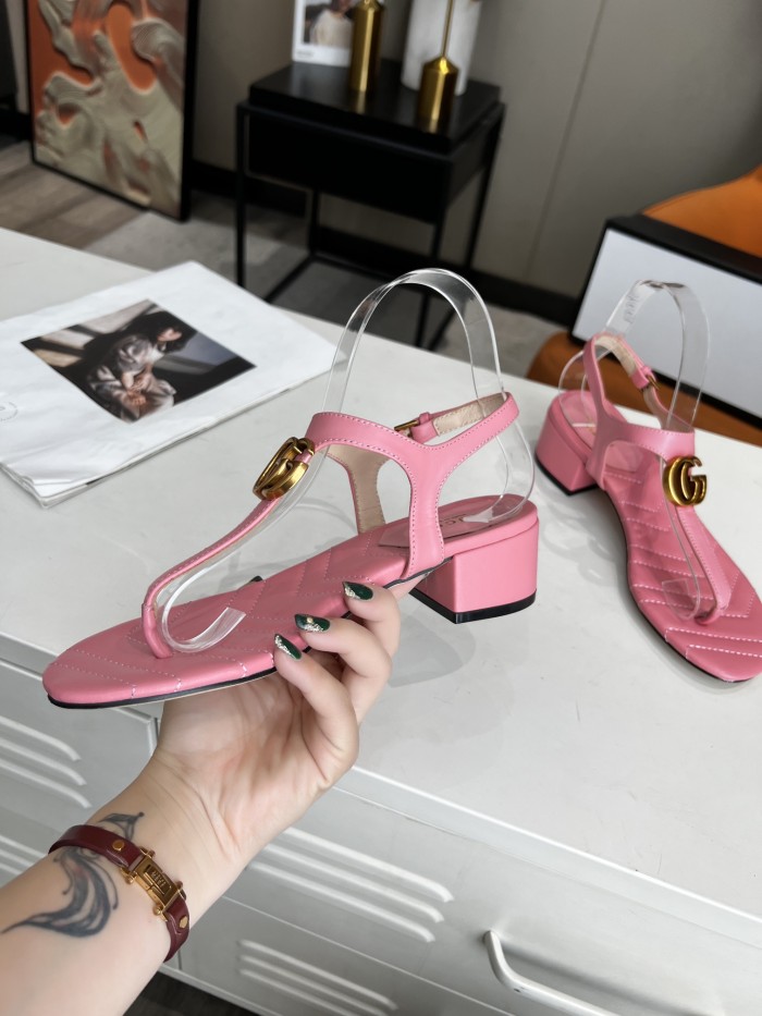 Gucci Womens Shoes Platform Slide Slippers Sandal Summer Design Luxury Brand 4cm Heel Women's GG platform slide sandal with Original Box 623212 UKO00 2580