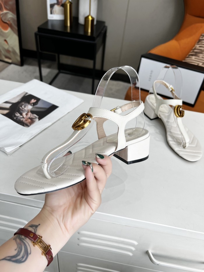 Gucci Womens Shoes Platform Slide Slippers Sandal Summer Design Luxury Brand 4cm Heel Women's GG platform slide sandal with Original Box 623212 UKO00 2580