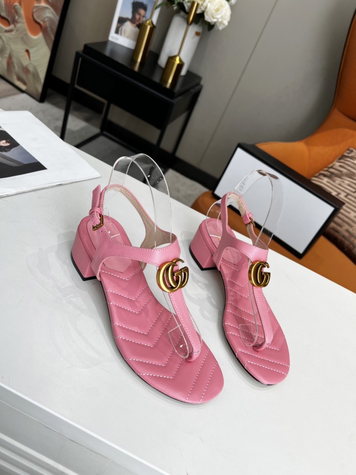 Gucci Womens Shoes Platform Slide Slippers Sandal Summer Design Luxury Brand 4cm Heel Women's GG platform slide sandal with Original Box 623212 UKO00 2580